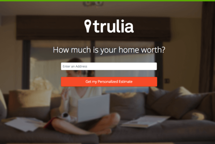 Trulia landing page