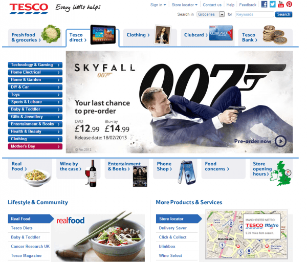 Tesco online branding